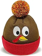 [ALHONLY] Thanksgiving Turkey Beanie Hats Knitted Turkey Hat for Adult Turkey Trot Running Costume for Thanksgiving Party