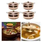 Copper Soup Pot with Lid Saucepan Fast Heating Hammered Cookware Hot Pot Cooking
