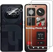 Lutree for Nothing Phone 3a Tempered Glass, 2+2 Pack Screen Protector + Camera Lens Protector, 9H Hardness Bubble-Free HD Film, Anti-Scratch Premium Protective Glass