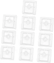 HOMSFOU 10pcs Transparent Mechanical Keyboard Key Caps Keycap Covers for Enhanced Comfort Smooth Touch Fingerprint Resistance Durable Lightweight Design for All Mechanical Keyboards