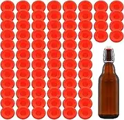 80 PCs Silicone Gaskets Washers High Pressure Leak-proof Seals for Cap Swing Flip Top Bottle-Red for Home Brew Beer Soda Bottle Sealing