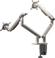 Monitor Arm 17-32 inch Dual Monitor Mount Arm, Height Adjustable Mechanical Spring Dual Monitor Stand with 2 USB Port, Dual Monitor Desk Mount for VESA 75/100mm Monitor Mount
