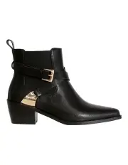 [Belle & Bloom] Full Moon Ankle Boot in Black