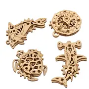 38pc U-Fidgets Atlantic Ocean Mechanical DIY Kit Wooden 3D Puzzle/Model Set 8+