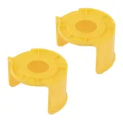 30mm Plastic Half Circle Push Switch Button Protective Cover Orange 2pcs