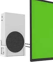 Monzlteck Wall Mount Holer for Xbox Series S,All Metal Vertical Hanging On Wall with Power Botton Left/Right,Wall Shelf Bracket for XSS