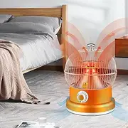 Small Electric Patio Heater, Outdoor Heater, 0-900W Infrared Heater w/Tip-Over Protection, Super Quiet & Fast Heating, Table Top Space Heater Little Surprise