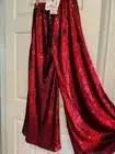RED SEQUIN WIDE LEG TROUSER SIZE 8