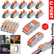 10-50x Lever Nut Electrical Wire Cable Connector Conductor Block Clamp Terminal