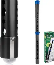 Golf Ball Picker Upper Aluminium Alloy Retriever Shag Tube, black
