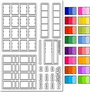 CRASPIRE A5 Color Swatches Clear Stamps Palette Reusable Retro Transparent Silicone Stamp Seals 8.3x5.8Inch for DIY Scrapbooking Supplies Embossing Paper Card Album Decoration Craft Rubber Sheets PVC