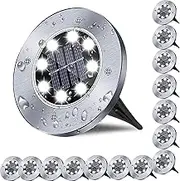 Solar Ground Light, Waterproof Solar Garden Lights, Upgraded Outdoor Garden Waterproof Bright in-Ground Light, Landscape Lights for Pathway,Yard,Deck,Lawn,Patio,Walkway (16 Pack White Light)