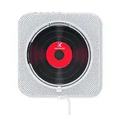White Boombox Radio CD Player - Canareen Bluetooth Upgrade CD Player with LED Display and Remote Control