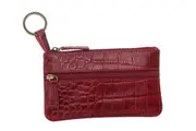 Pierre Cardin Ladies Womens Genuine Leather RFID Coin Purse Wallet - Red Croc