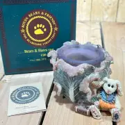 Boyds Bear - Daphne in the Cabbage Patch Votive Candle Holder Bearstone Retired