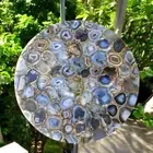 Stunning Wild Agate Geode Coffee Table Top - Perfect for Outdoor Décor!