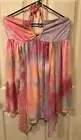 Wild Fable Rainbow Long Top Size Large Halter Pink Peach Light Blue Nwt