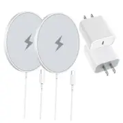Magnetic Wireless Charger Fast Apple Mag-Safe Charger for iPhone 16 Pro 2