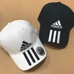 ADIDAS 6P 3S CAP COTTO 老帽 黑白 電繡 三線 男女可戴 DU0196 DU0197