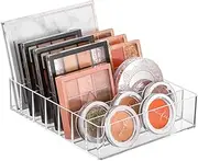 Eyeshadow Palette Organizer, Acrylic Clear Make Up Organizers and Storage Holder, Cosmetics Makeup Drawer Organizer for Vanity Bedroom 7 Section BPA Free Vanity Organizers and Storage