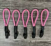 Pink CC W/Black Nike Elite Zipper Pull replacements (Set of 5) - Paracord Dredz