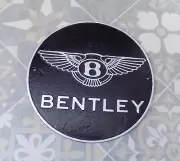 Superb HEAVY CAST IRON SIGN FOR " BENTLEY " CARS