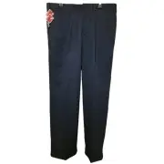 Dockers Relaxed Golf Pants Men 38x32 Black Pleated Cuffs Polyester NWT