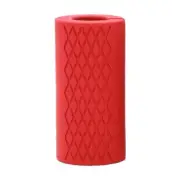 Dumbbell Barbell Grip Silicone Thick Bar Handle(Red)