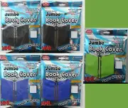 5-SET XXL BOOK COVERS Blue Black Stretchy Large Jumbo Oversized Textbook Fabric