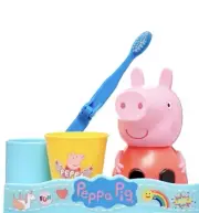 Peppa Pig Travel Toothbrush, Holder & Rinse Cup Great Smile Set - NIB