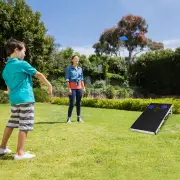 CostwayCornhole Set with Foldable Design & Side Handle for Easy Movement