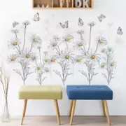 Simply Daisy Wall Decal Stickers Flowers Butterflies Nursery Wall Decor Decal