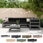 Outdoor Lounge Set 6 Piece Sofa and Table with Cushions Solid Wood vidaXL