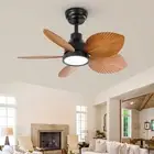 Ceiling Fans with Lights,Small Ceiling Fan Indoor 30 inch Reversible DC Motor...