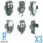 3 x Garage/Gate Remote Wall Mount/Bracket/Clip PTX4/Merlin/Boss/B&D/Gliderol/ATA
