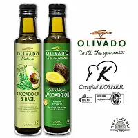 在飛比找Yahoo奇摩購物中心優惠-【Olivado】紐西蘭原裝進口酪梨油-冷壓/羅勒風味(25