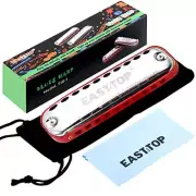 Junior Blues Harmonica 10 Holes C Key Diatonic Harmonica Mouth Organ for Begi...