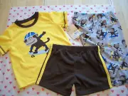 CARTER'S 3 PIECE SLEEPWEAR PAJAMAS BOYS MONKEY NWT CUTE!