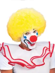 Afro Yellow Clown Costume Wig