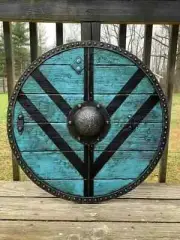 24" Viking Shield Battle-Ready Wooden Shield Heavy Handmade Gift