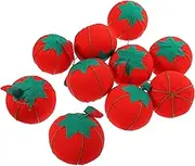 KALLORY 10pcs Tomato Pin Cushion Convenient Sewing Pin Holder for Home Use Durable and Comfortable Sewing Supply Compact Design for Easy Carrying for DIY Needlework
