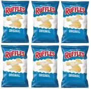 916478 6 X 184.2G BAG FRITO LAY RUFFLES ORGINAL FLAVOURED POTATO CHIPS