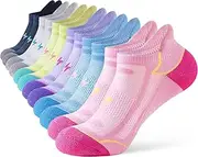 [Niorasen] Trainer Socks Women's 39-42 35-38, Socks Women's Breathable Anti-Bubble Cotton 6 Pairs Sports Socks Short Padded Multi Athletic Running Socks