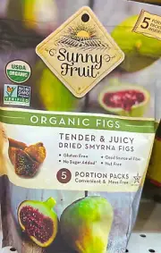 ORGANIC FIGS SUNNY FRUIT TENDER & JUICY DRIED SMYRNA FIGS 5 PACKS