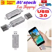 Micro SD Card Reader Adapter to USB 3.0 Type C/Micro USB/USB A Converter Macbook