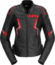 Spidi Evorider 3, leather jacket women , color: Black/Red , size: 40