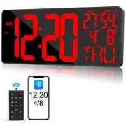 [2024 New] 18" Digital Wall Clock Large Display/Bluetooth Sync Time, Large Wa...
