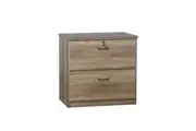 Maestro Furniture Norwich Wooden 2-Drawer Storage Filling Cabinet Rustic Oak
