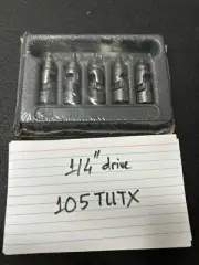 snap-on tools 1/4" drive swivel torx bit socket set new 105TUTX