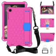 Hive SamSung Tab A 10.1 T510/T515(2019) Tablet Case Durable Stand Cover With Shoulder Strap-RoseBlue